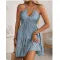 Ruffle Trimmed V-Neck Women's Dress