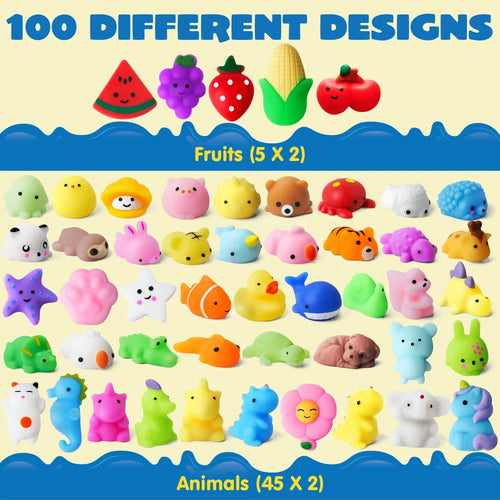 Mini Animals And Fruit Mochi Squishies